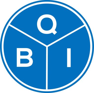 Beyaz arka planda QBI harf logosu tasarımı. QBI yaratıcı harflerin baş harfleri logo kavramı. QBI harf tasarımı.