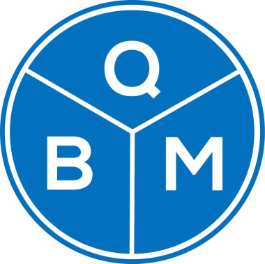 Beyaz arkaplanda QBM harf logosu tasarımı. QBM yaratıcı harflerin baş harfleri logo kavramı. QBM harf tasarımı.