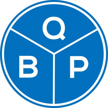 Beyaz arkaplanda QBP harf logosu tasarımı. QBP yaratıcı harflerin baş harfleri logo kavramı. QBP harf tasarımı.