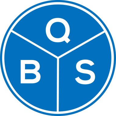 Beyaz arka planda QBS harf logosu tasarımı. QBS yaratıcı harflerin baş harfleri logo kavramı. QBS harf tasarımı.