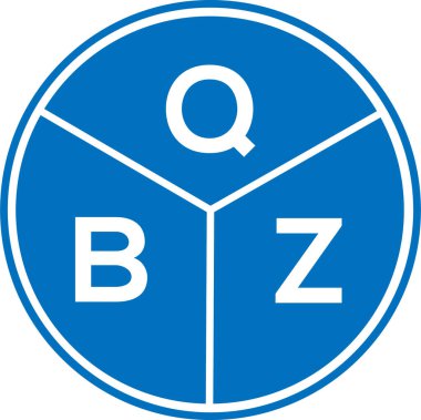 Beyaz arkaplanda QBZ harf logosu tasarımı. QBZ yaratıcı harf logosu konsepti. QBZ harf tasarımı.