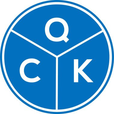 Beyaz arkaplanda QCK harfi logo tasarımı. QCK yaratıcı harflerin baş harfleri logo kavramı. QCK harf tasarımı.