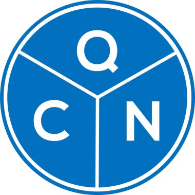 Beyaz arkaplanda QCN harf logosu tasarımı. QCN yaratıcı harflerin baş harfleri logo kavramı. QCN harf tasarımı.