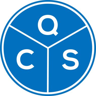 Beyaz arkaplanda QCS harf logosu tasarımı. QCS yaratıcı harflerin baş harfleri logo kavramı. QCS harf tasarımı.