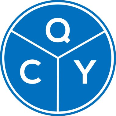 Beyaz arkaplanda QCY harf logosu tasarımı. QCY yaratıcı harflerin baş harfleri logo kavramı. QCY harf tasarımı.