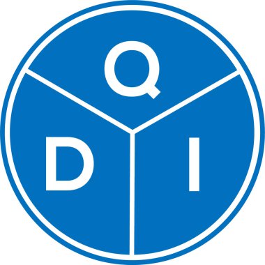 Beyaz arkaplanda QDI harf logosu tasarımı. QDI yaratıcı harflerin baş harfleri logo kavramı. QDI harf tasarımı.