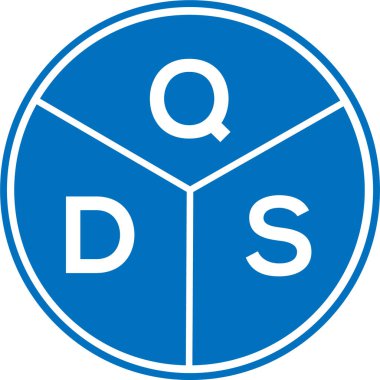 Beyaz arka planda QDS harfi logo tasarımı. QDS yaratıcı harflerin baş harfleri logo kavramı. QDS harf tasarımı.