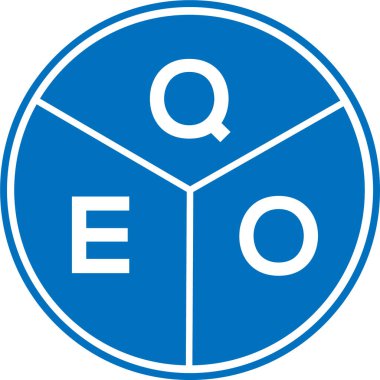Beyaz arka planda QEO harfi logo tasarımı. QEO yaratıcı harflerin baş harfleri logo kavramı. QEO harf tasarımı.