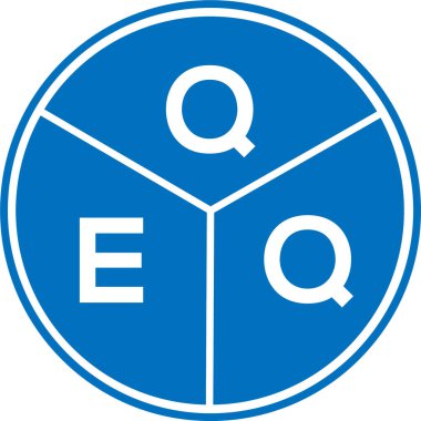 Beyaz arkaplanda QEQ harfi logo tasarımı. QEQ yaratıcı harflerin baş harfleri logo kavramı. QEQ harf tasarımı.