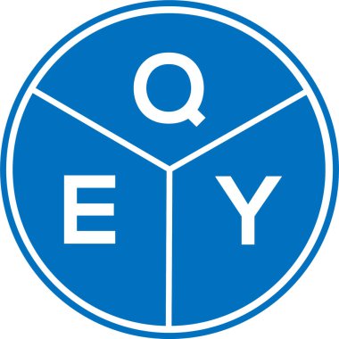 Beyaz arka planda QEY harfi logo tasarımı. QEY yaratıcı harflerin baş harfleri logo kavramı. QEY harf tasarımı.