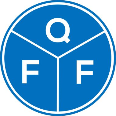 Beyaz arkaplanda QFF harf logosu tasarımı. QFF yaratıcı harflerin baş harfleri logo kavramı. QFF harf tasarımı.