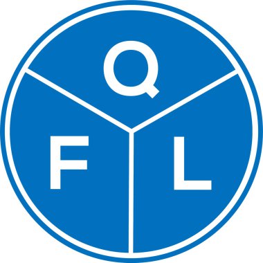 Beyaz arkaplanda QFL harf logosu tasarımı. QFL yaratıcı harflerin baş harfleri logo kavramı. QFL harf tasarımı.