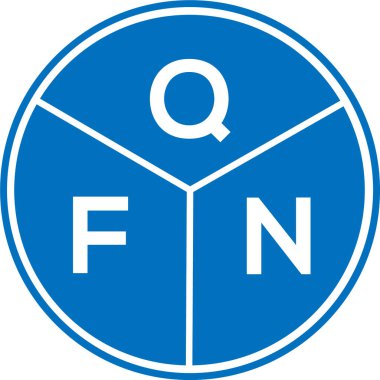 Beyaz arkaplanda QFN harf logosu tasarımı. QFN yaratıcı harflerin baş harfleri logo kavramı. QFN harf tasarımı.