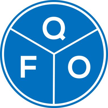Beyaz arka planda QFO harfi logo tasarımı. QFO yaratıcı harflerin baş harfleri logo kavramı. QFO harf tasarımı.