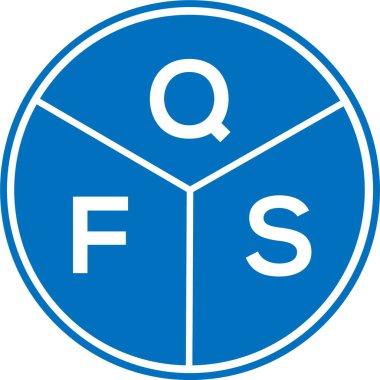 Beyaz arkaplanda QFS harf logosu tasarımı. QFS yaratıcı harflerin baş harfleri logo kavramı. QFS harf tasarımı.