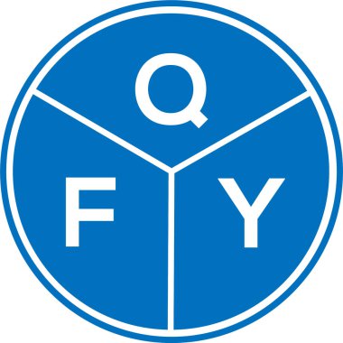 Beyaz arkaplanda QFY harf logosu tasarımı. QFY yaratıcı harflerin baş harfleri logo kavramı. QFY harf tasarımı.