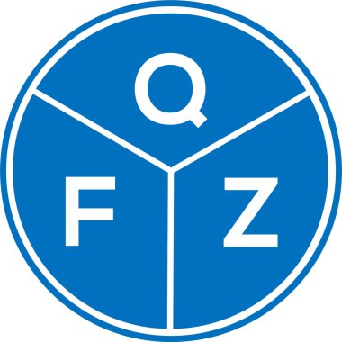 Beyaz arkaplanda QFZ harf logosu tasarımı. QFZ yaratıcı harflerin baş harfleri logo kavramı. QFZ harf tasarımı.
