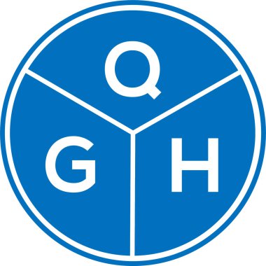 Beyaz arkaplanda QGH harfi logo tasarımı. QGH yaratıcı harflerin baş harfleri logo konsepti. QGH harf tasarımı.