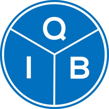 Beyaz arkaplanda QIB harfi logo tasarımı. QIB yaratıcı harflerin baş harfleri logo kavramı. QIB harf tasarımı.
