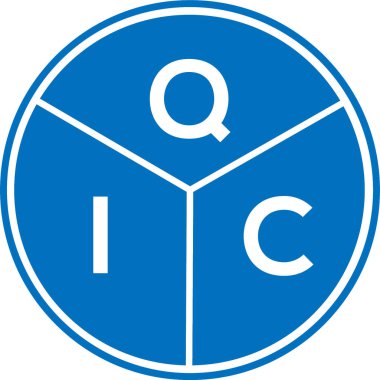 Beyaz arkaplanda QIC harf logosu tasarımı. QIC yaratıcı harflerin baş harfleri logo kavramı. QIC harf tasarımı.