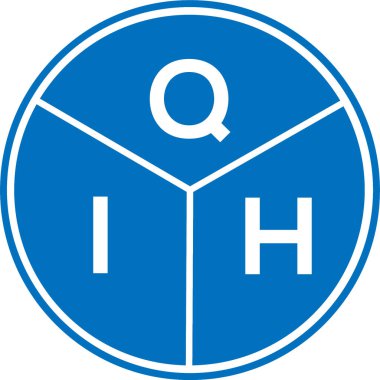 Beyaz arkaplanda QIH harf logosu tasarımı. QIH yaratıcı harflerin baş harfleri logo kavramı. QIH harf tasarımı.