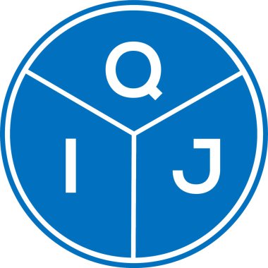 Beyaz arkaplanda QIJ harfi logo tasarımı. QIJ yaratıcı harflerin baş harfleri logo kavramı. QIJ harf tasarımı.