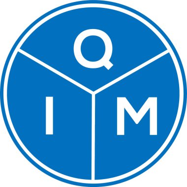 Beyaz arkaplanda QIM harfi logo tasarımı. QIM yaratıcı harflerin baş harfleri logo kavramı. QIM harf tasarımı.