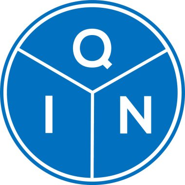 Beyaz arkaplanda QIN harf logosu tasarımı. QIN yaratıcı harflerin baş harfleri logo kavramı. QIN harf tasarımı.