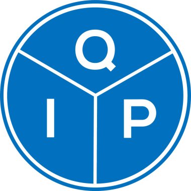 Beyaz arkaplanda QIP harfi logo tasarımı. QIP yaratıcı harflerin baş harfleri logo kavramı. QIP harf tasarımı.