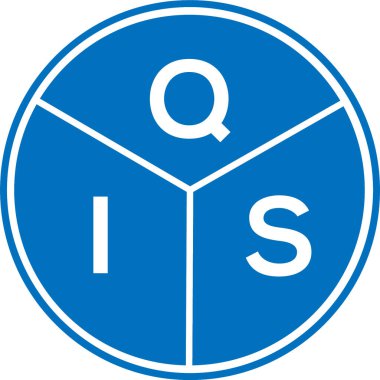 Beyaz arkaplanda QIS harf logosu tasarımı. QIS yaratıcı harflerin baş harfleri logo kavramı. QIS harf tasarımı.