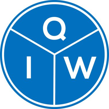 Beyaz arkaplanda QIW harf logosu tasarımı. QIW yaratıcı harflerin baş harfleri logo kavramı. QIW harf tasarımı.