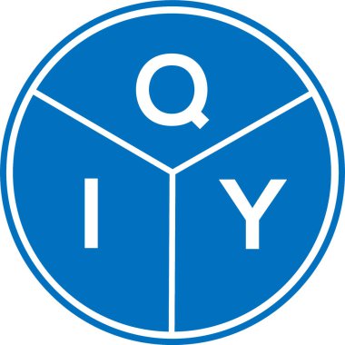 Beyaz arkaplanda QIY harf logosu tasarımı. QIY yaratıcı harflerin baş harfleri logo kavramı. QIY harf tasarımı.