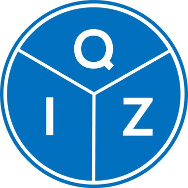 Beyaz arkaplanda QIZ harfi logo tasarımı. QIZ yaratıcı harflerin baş harfleri logo kavramı. QIZ harf tasarımı.