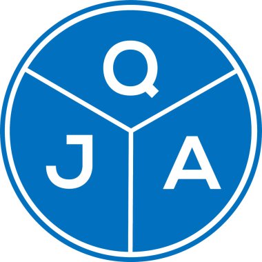 Beyaz arkaplanda QJA harf logosu tasarımı. QJA yaratıcı harf logosu konsepti. QJA harf tasarımı.
