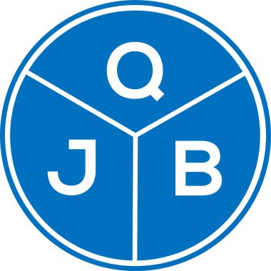 Beyaz arkaplanda QJB harfi logo tasarımı. QJB yaratıcı harflerin baş harfleri logo kavramı. QJB harf tasarımı.
