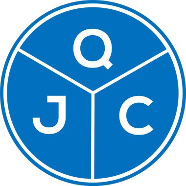 Beyaz arkaplanda QJC harf logosu tasarımı. QJC yaratıcı harflerin baş harfleri logo kavramı. QJC harf tasarımı.