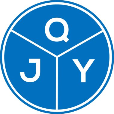Beyaz arkaplanda QJY harf logosu tasarımı. QJY yaratıcı harflerin baş harfleri logo kavramı. QJY harf tasarımı.