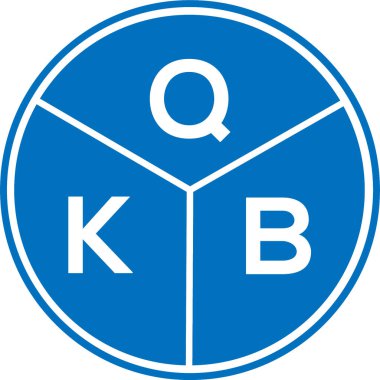 Beyaz arkaplanda QKB harfi logo tasarımı. QKB yaratıcı harflerin baş harfleri logo kavramı. QKB harf tasarımı.