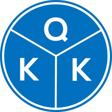 Beyaz arkaplanda QKK harf logosu tasarımı. QKK yaratıcı harflerin baş harfleri logo konsepti. QKK harf tasarımı.