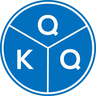 Beyaz arkaplanda QKQ harfi logo tasarımı. QKQ yaratıcı harflerin baş harfleri logo kavramı. QKQ harf tasarımı.