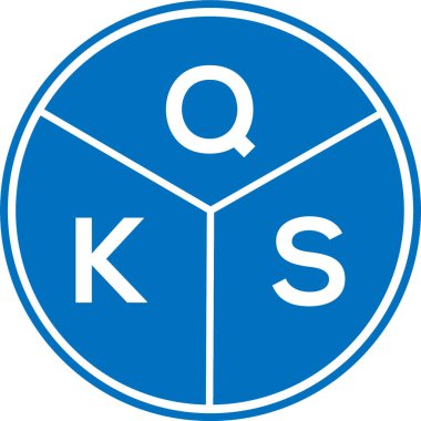 Beyaz arkaplanda QKS harfi logo tasarımı. QKS yaratıcı harf logosu konsepti. QKS harf tasarımı.