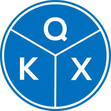 Beyaz arkaplanda QKX harfi logo tasarımı. QKX yaratıcı harflerin baş harfleri logo kavramı. QKX harf tasarımı.