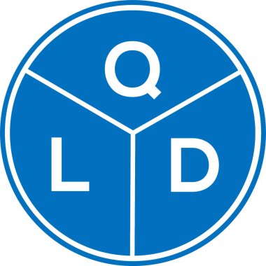 Beyaz arkaplanda eski harf logo tasarımı. Eski yaratıcı harflerin baş harfleri logo konsepti. QLD harf tasarımı.