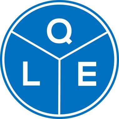 Beyaz arkaplanda QLE harf logosu tasarımı. QLE yaratıcı harflerin baş harfleri logo konsepti. QLE harf tasarımı.