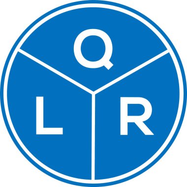 Beyaz arkaplanda QLR harf logosu tasarımı. QLR yaratıcı harflerin baş harfleri logo kavramı. QLR harf tasarımı.