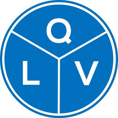 Beyaz arkaplanda QLV harf logosu tasarımı. QLV yaratıcı harflerin baş harfleri logo kavramı. QLV harf tasarımı.