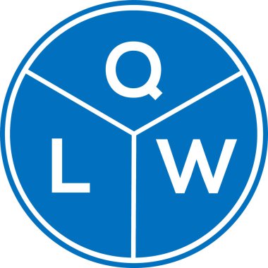 Beyaz arkaplanda QLW harf logosu tasarımı. QLW yaratıcı harflerin baş harfleri logo kavramı. QLW harf tasarımı.