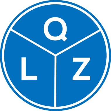 Beyaz arkaplanda QLZ harf logosu tasarımı. QLZ yaratıcı harf logosu konsepti. QLZ harf tasarımı.