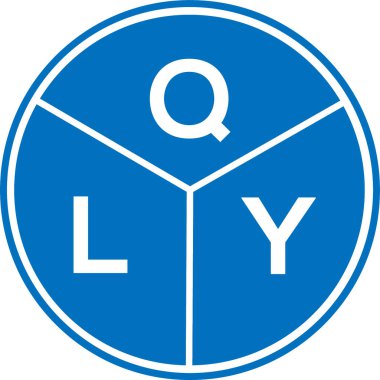 Beyaz arkaplanda QLY harfi logo tasarımı. Yaratıcı harflerin baş harfleri logo konsepti. QLY harf tasarımı.