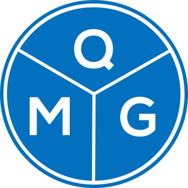 Beyaz arkaplanda QMG harf logosu tasarımı. QMG yaratıcı harflerin baş harfleri logo kavramı. QMG harf tasarımı.